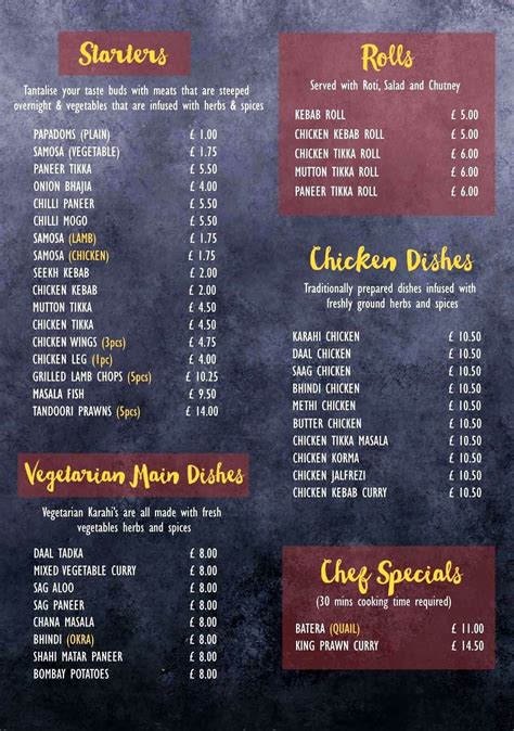 Lahore Kebab House Menu Whitechapels Punjabi Dining 2024