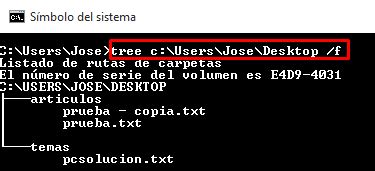 Comando para ver estructura de directorios en Windows PC Solución