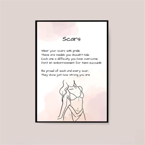 Scars Body Positive Poem A4 Mental Health Poem Print Body Image Print Digital Download Etsy