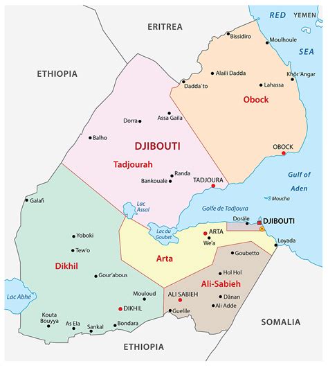 Detailed Administrative And Political Map Of Djibouti Djibouti | Porn ...