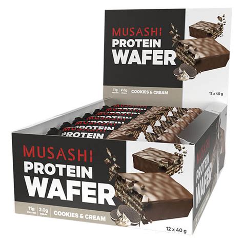 Musashi Protein Wafer Bar Box Of 12 Nz