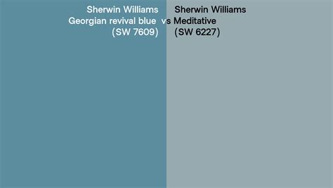 Sherwin Williams Georgian Revival Blue Vs Meditative Side By Side