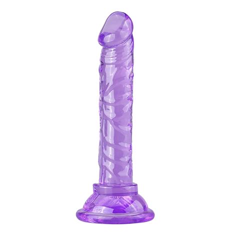 Clear Silicone Dildo With Flared Suction Cup Base For Hands Free Play