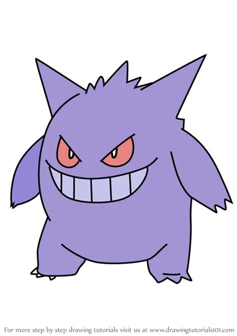 Learn How To Draw Gengar From Pokemon GO Pokemon GO Step By Step