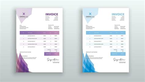 Creative Modern Invoice Template For Your Business 28125157 Vector Art