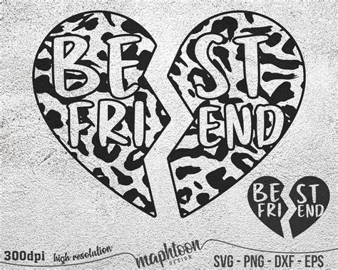 Bff Heart Svg