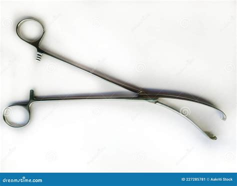 Medical Surgical Instrument Vulsellum Forceps Using For Obstetrics And