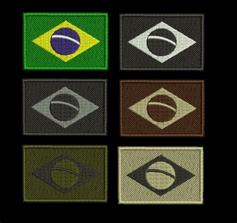 Patch Bandeiras Bordado Brasil Outros Países Velcro Elo7