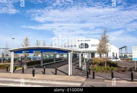 London Southend Airport train station indicating direction arrow London ...