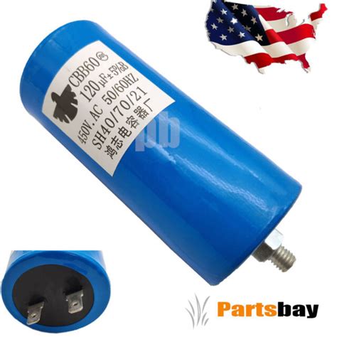 Cbb60 Run Capacitor 250vac 250v Ac 120uf 120 Mfd Blue Ul Listed W