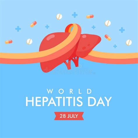 Modelo De Cartaz De Dia Da Hepatite Mundial Vetorial Ilustra O Do