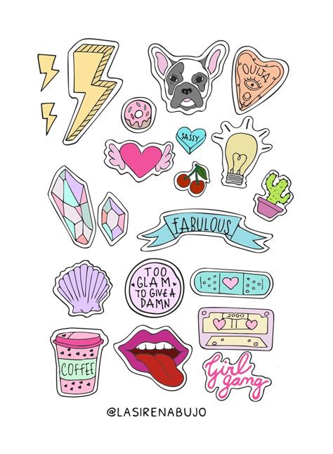 Aesthetic Stickers Printable Pegatinas Bonitas Pegatinas Imprimibles