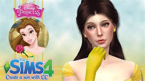 The Sims 4 CAS Disney Princess Inspired Belle SoMintSimlish YouTube