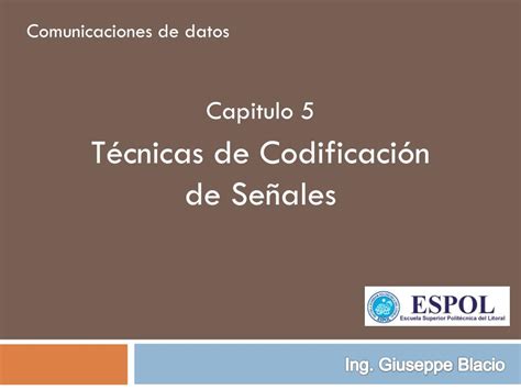 Ppt Capitulo T Cnicas De Codificaci N De Se Ales Powerpoint