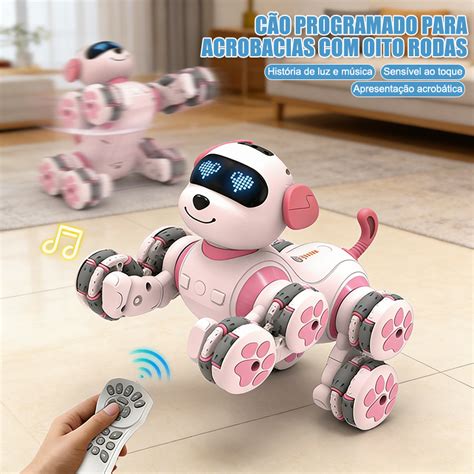 Cachorro Robô Barato - Cachorro Robô Inteligente com Controle Remoto – Pet Interativo ...
