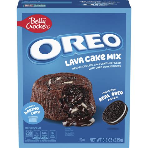 Betty Crocker Oreo Lava Cake Mix Chocolate Lava Cake Baking Mix With Oreo Cookie Pieces 83 Oz