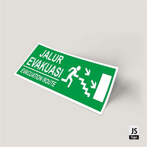 Jual Sticker K Safetysign Arah Evakuasi Tangga Kanan Shopee Indonesia