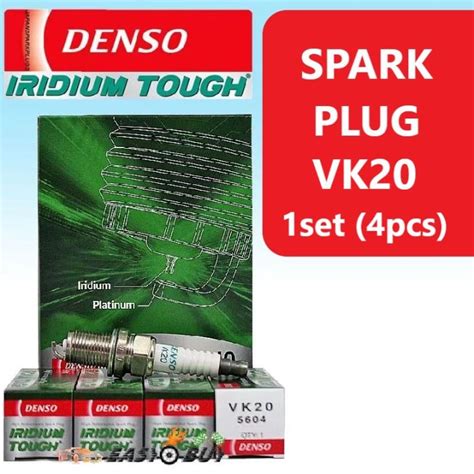 DENSO Spark Plug IRIDIUM TOUGH VK20 -Toyota Estima / Vios / Altis ...