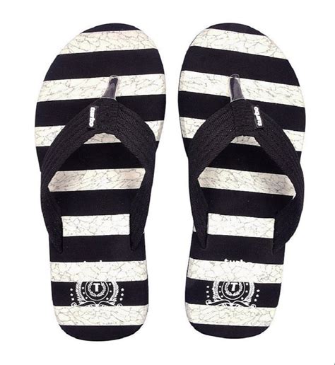 Men Black Stripe Printed Rubber Slipper At Rs 130 Pair Men Rubber