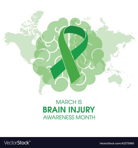 March Is Brain Injury Awareness Month Icon Vector Image