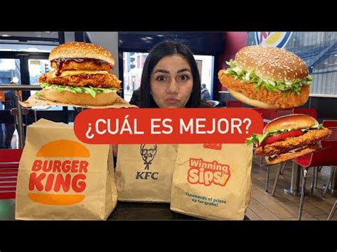 Cuál es la MEJOR hamburguesa de POLLO mcdonalds burger king KFC