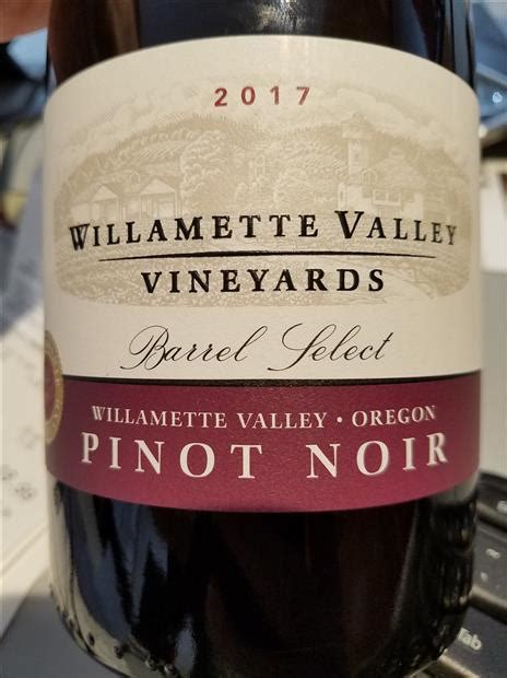 2017 Willamette Valley Vineyards Pinot Noir Barrel Select Usa Oregon