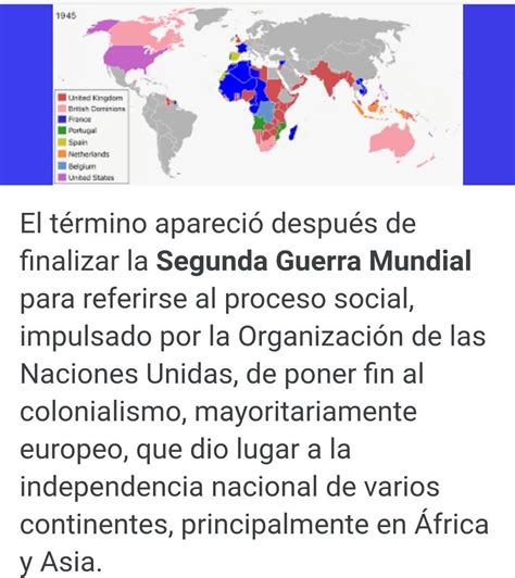 Al Terminar La Segunda Guerra Mundial Se Produjo Un Intenso Proceso De