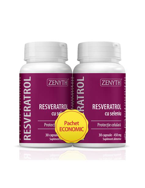 Pachet Resveratrol Cu Seleniu Capsule Capsule Zenyth