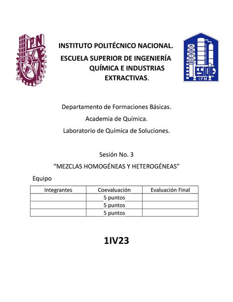 Reporte 1iv23 P 3 E 3 Mezclas HomogÉneas Y HeterogÉneas Instituto