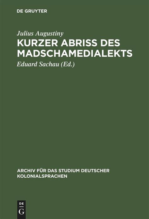 Kurzer Abri Des Madschamedialekts