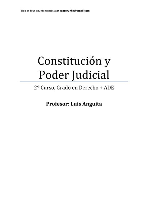 Constituci N Y Poder Judicial Prof Luis Anguita Constituci N Y Poder