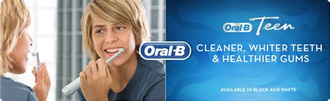 Oral-B Teen White Electric Rechargeable Toothbrush, Powered By Braun, 1 ...