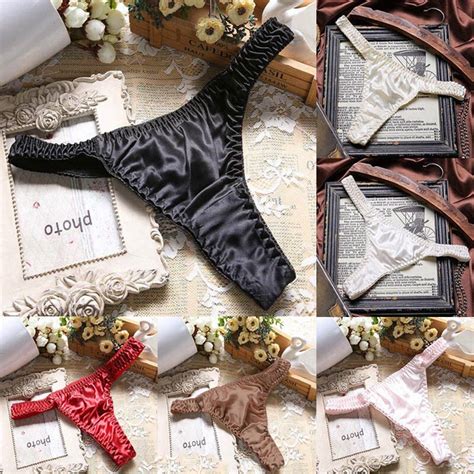 WOMEN UNDERWEAR THONG Brief G String Black Lingerie Low Waist Mini Panties EUR 10 78 PicClick FR