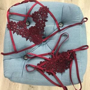 Flower Lingerie Set FEYA Embroidery Pattern Lingerie Bra Strappy