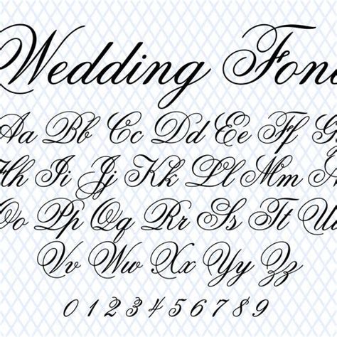 Cursive Letters Font Wedding Font Cursive Font Cursive Script Wedding ...