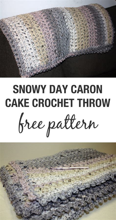 A Crocheted Blanket With The Words Snow Day Carbon Cake Crochet Throw