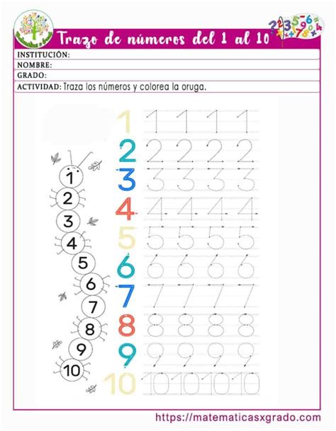 Aprender Los Numeros Del 1 Al 10 Abc Fichas Nbkomputer