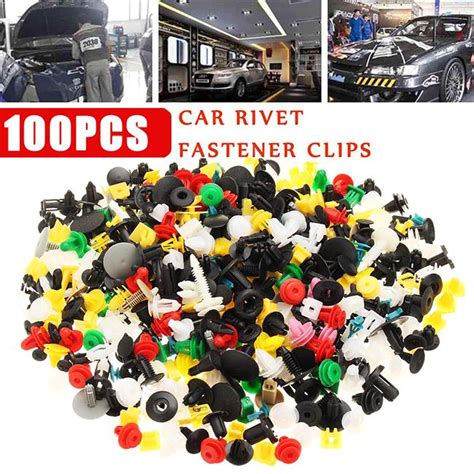 Buy 100pcs Car Bumper Fastener Rivet Retainer Push Engine Cover Car Door Trim Panel Clip Fixed