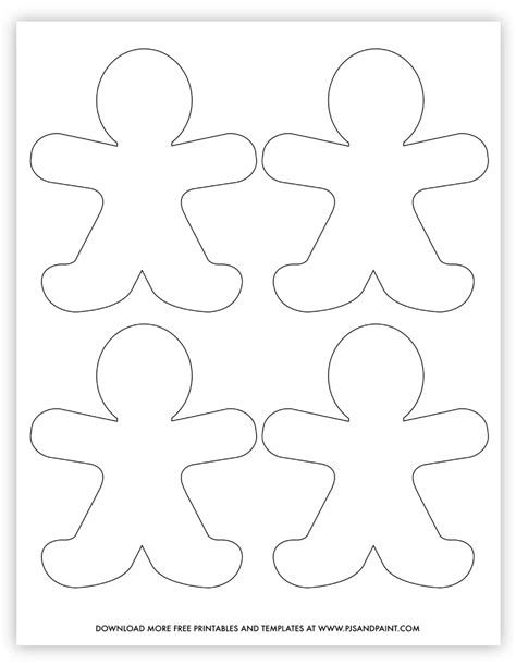 Free Printable Gingerbread Man Template Pjs And Paint