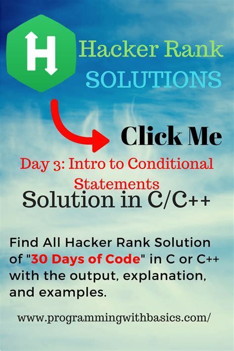 Day Conditional Statements In C Hackerrank Solution Days