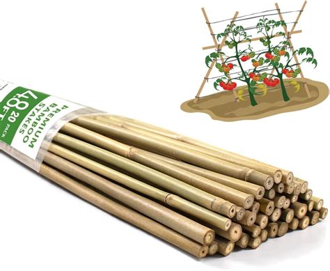 amazoncom bamboo stakesft natural bamboo garden stakesbovitro