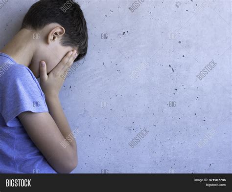 Upset Sad Boy Stand Image And Photo Free Trial Bigstock