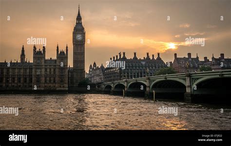 Westminster Bridge sunset Stock Photo - Alamy