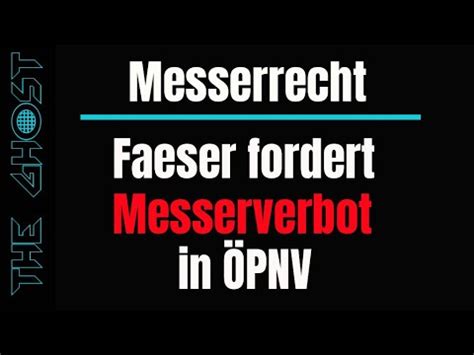 Faeser Fordert Messerverbot In Pnv Youtube