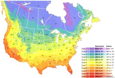 Us Planting Zones By State