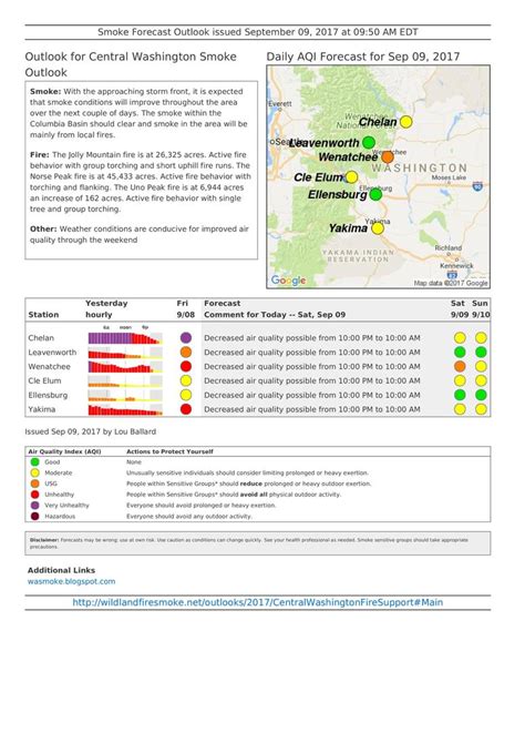 Washington Smoke Information: Smoke Forecast for Central Washington ...