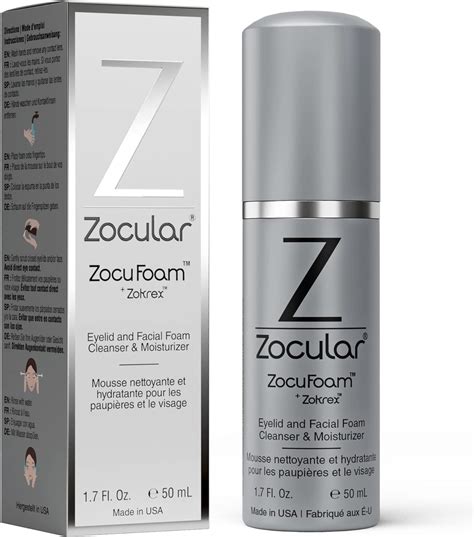 Zocular Zocufoam Eyelid Cleanser 50ml Foaming Eyelid Scrub For