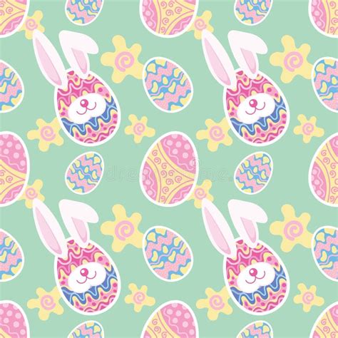 Easter Egg Seamless Pattern Design Stock Vector Illustration Of