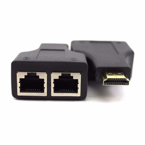 Extensor Hdmi D Metros Via Cabo De Rede Utp Rj Cat E R