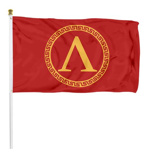 Ancient Style Red Sparta Flag Banner